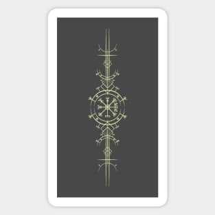 Vegvisir Magic ancient viking art deco Sticker